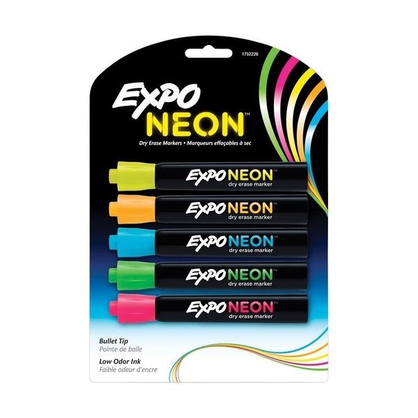 Sharpie EXPO Low Odor Neon Color Dry Erase Markers 5 pk 1752226